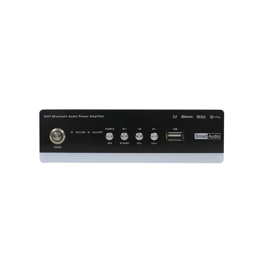 M 2-Channel Wifi Amplifier 2*60W 4 ohm Smart Multi-Room Wifi Blue-tooth Audio Stereo Power Amplifier