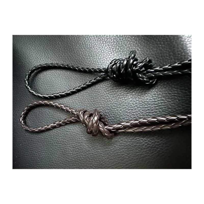 4mm 5mm Braided Weave Pu and Real Leather Cord String