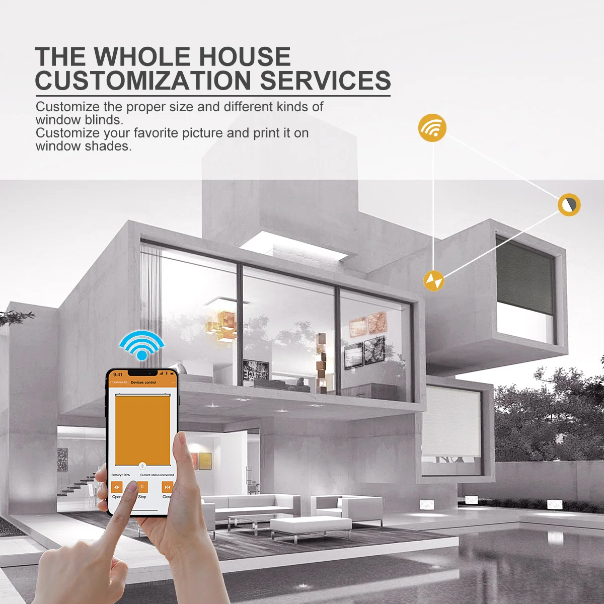 Automatic Window Blinds Smart Blackout Wifi Roller Zebra Blackout Blinds Motorized Zebra Shades For Window