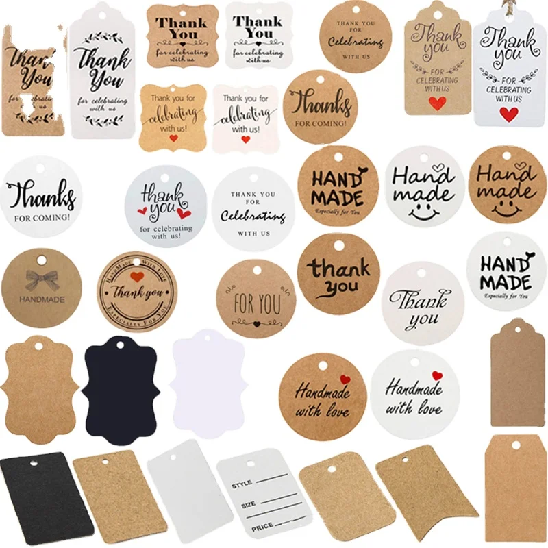 stock swing tag with Thank you for celebrating with us tag handmade handmade label gift decoration blank price tag ready to ship