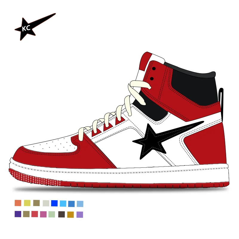 Custom Mens Sneakers OEM logo Basketball Style Casual Sport Man White Black Footwear Shoes Customized