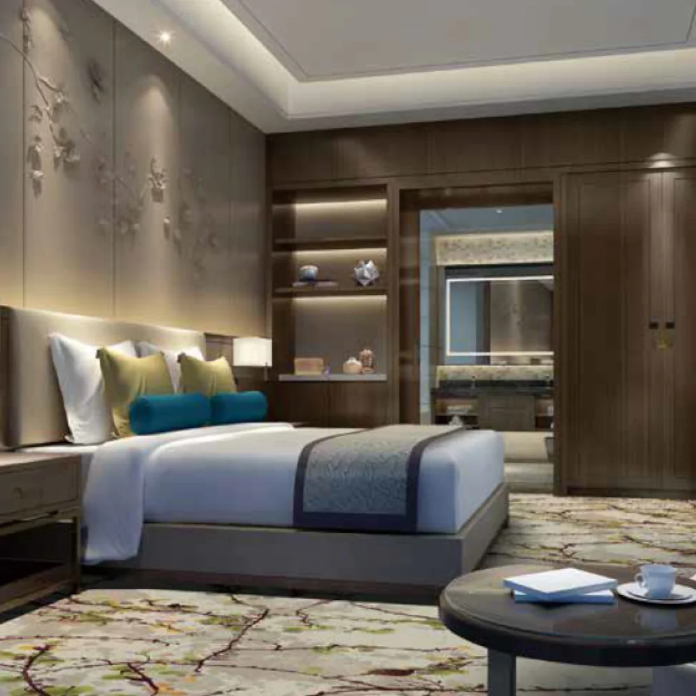 Comfortable Wall to Wall Polyester/Nylon Carpet Rolls 5 Star Custom Commercial Printed Carpet