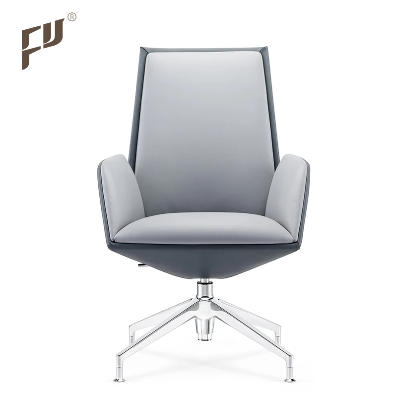 FURICCO manufacturer adjustable comfortable chair modern swivel Genuine Leather desk chairs for staff office