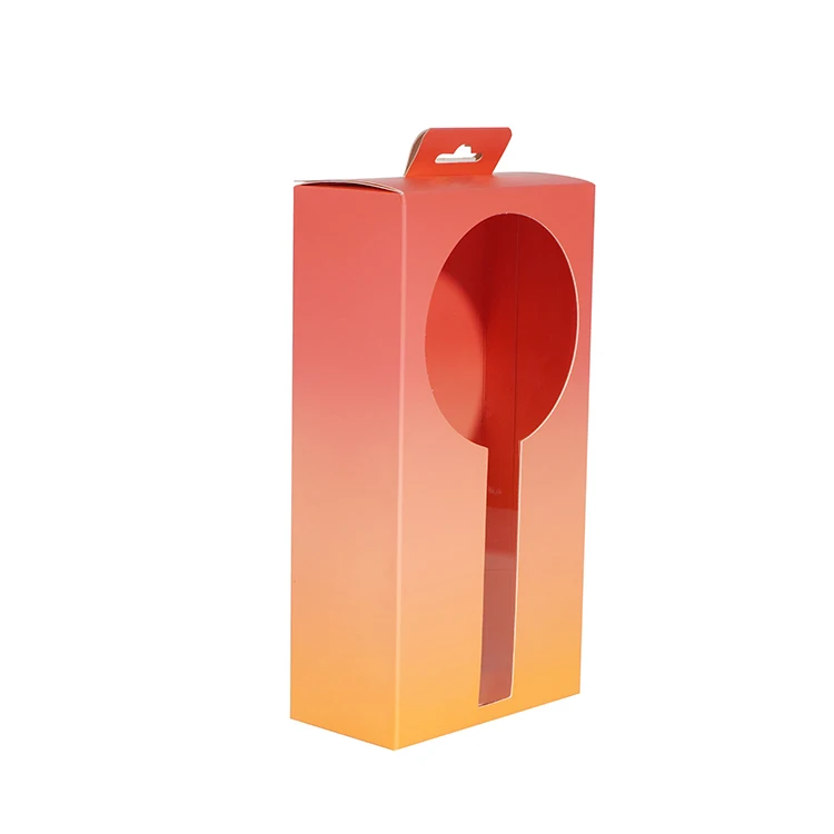 Tuck End Fold Coated Paper Packaging Fans Box with PVC Window Custom Logo Printed 2 Sides Rigid Boxes Corrugated Paper 5-15 Days