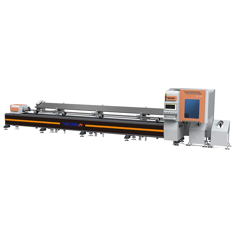 New 1500-3000w laser tube cutting machine flat push, semi-automatic feeding