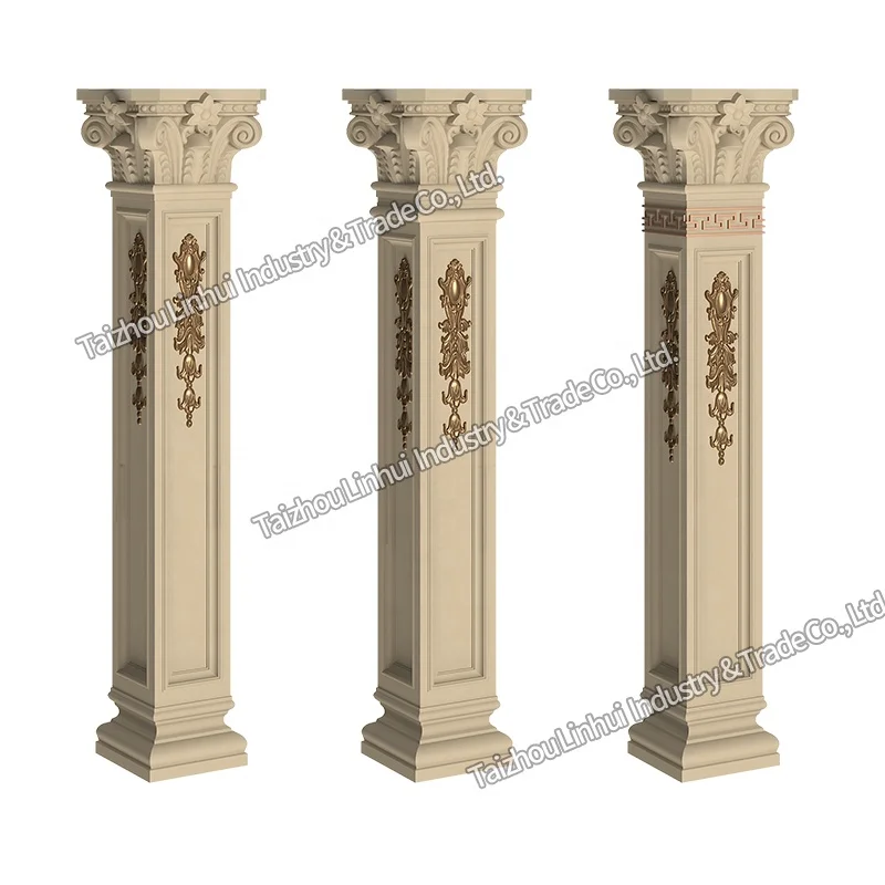 High Quality promotion square concrete  column mold casting decorative Roman pillar plastic post precast abs cement house forms