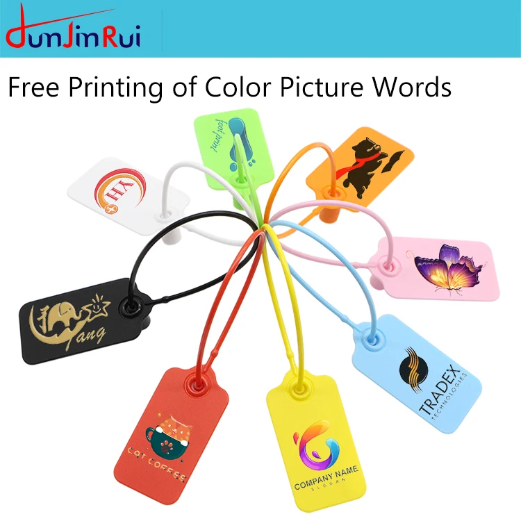 Watch Sneaker Plastic Security Tag Lockable Plastic Clothes Hang Tags Black Plastic Tag