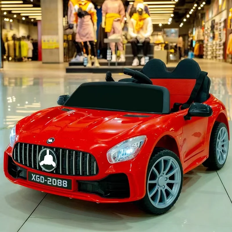 Children Electric Car Kids Ride On Toys Double Door Four Wheels 2.4G Bluetooth Remote Control Car for Baby Birthday Gift