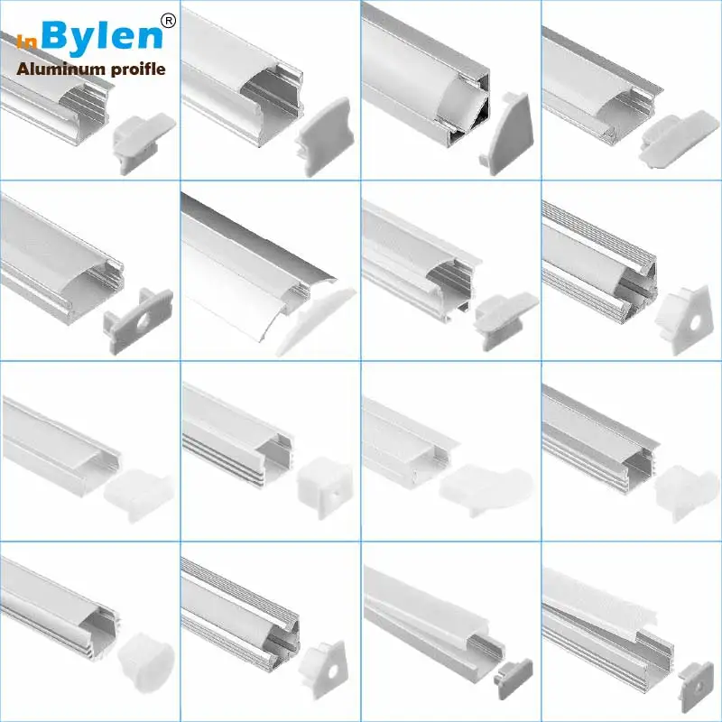 RTS LED aluminum alloy white Black color 1m 2m 3m LED profile aluminum led strip light