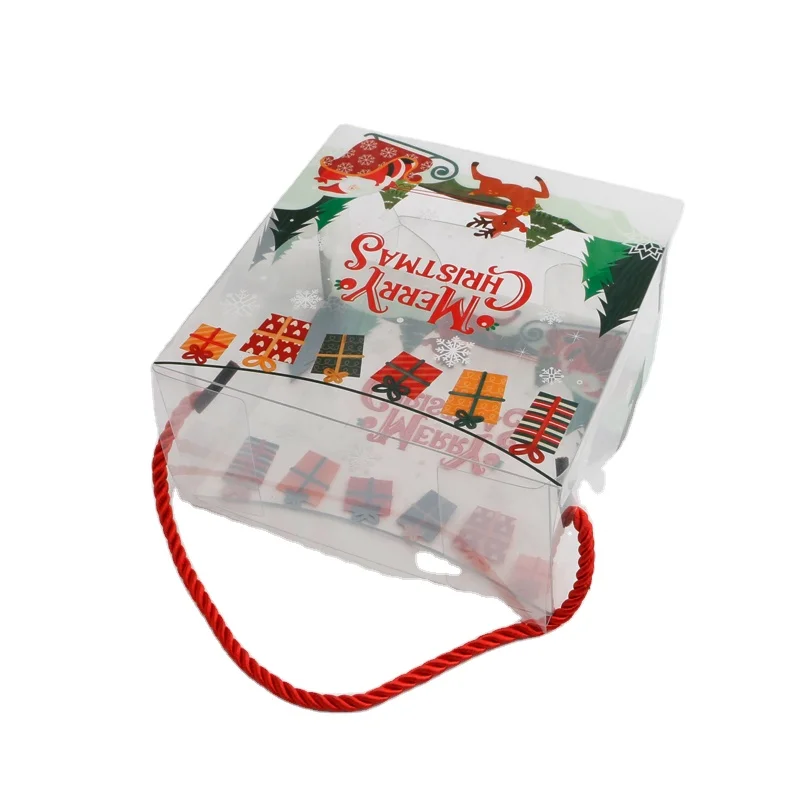 candy foldable printed merry christmas pvc cookie boxes doughnut 2023 bridesmaid paper gift boxes