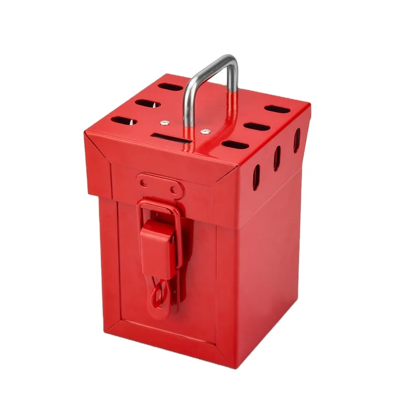 BOZZYS Steel Lockout Box Portable Metal Steel loto safety lock Group Lockout
