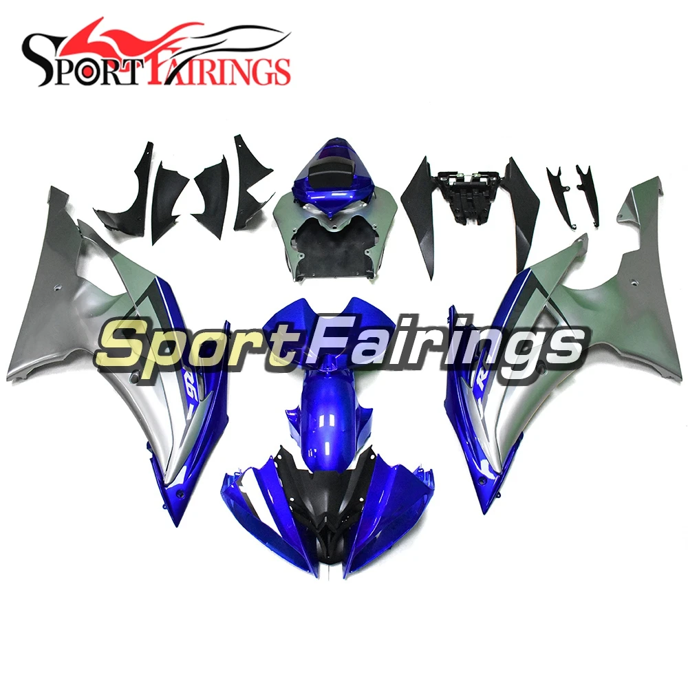 Silver Blue Fairing for Yamaha 2008 2009 2010 2011 2012 2013 2014 2015 2016 YZF-600 R6 r6 08-16 Injection Bodywork Kit