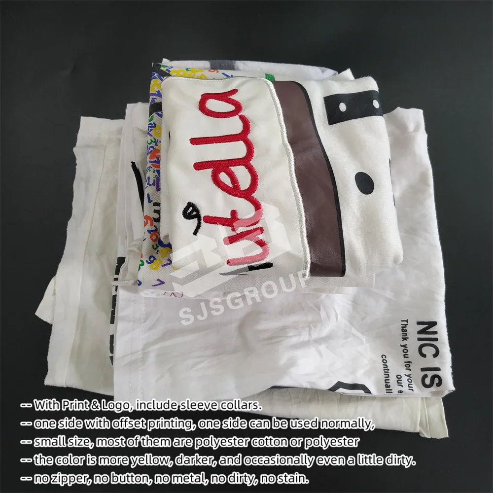 Industrial Trapos Lint Free Fabric Cutting Cloth Rags White T Shirt Rags Universal Duster Wiping Rags for Cleaning