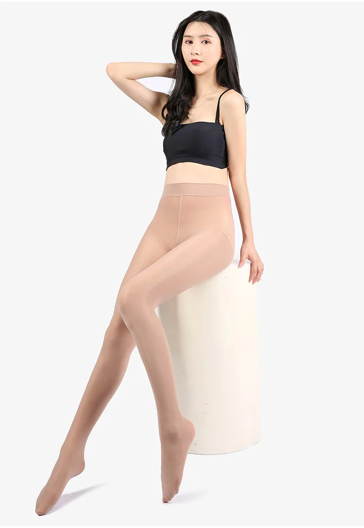 Plus Size 30 Denier  Sheer Unbreakable Shaping Ballet Oil Shiny Silk Stockings Dance Tights Pantyhose