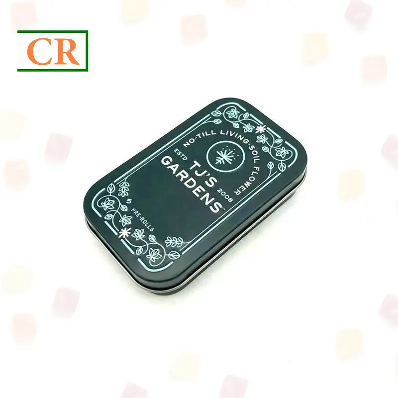 New Child Proof Tin Box for 4 Packs Half Gram Cigarette Packaging With Embossing and PS Insert