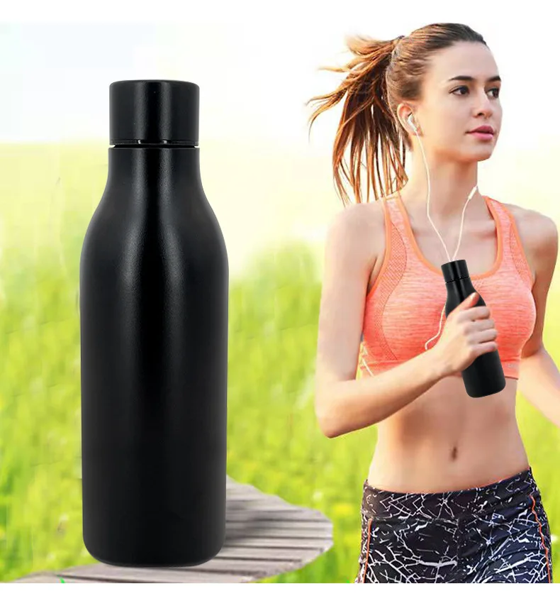 Custom 18.5oz Stainless Steel Vacuum Insulated Water Bottle, Leak Proof, Keeps Drinks Hot/Cold, BPA Free