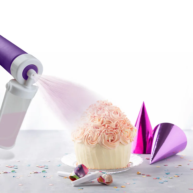 Cake Manual Airbrush Spray Gun Decorating Spraying Coloring Baking Decoration Cupcakes Desserts Kitchen Pastry Tool Accessories