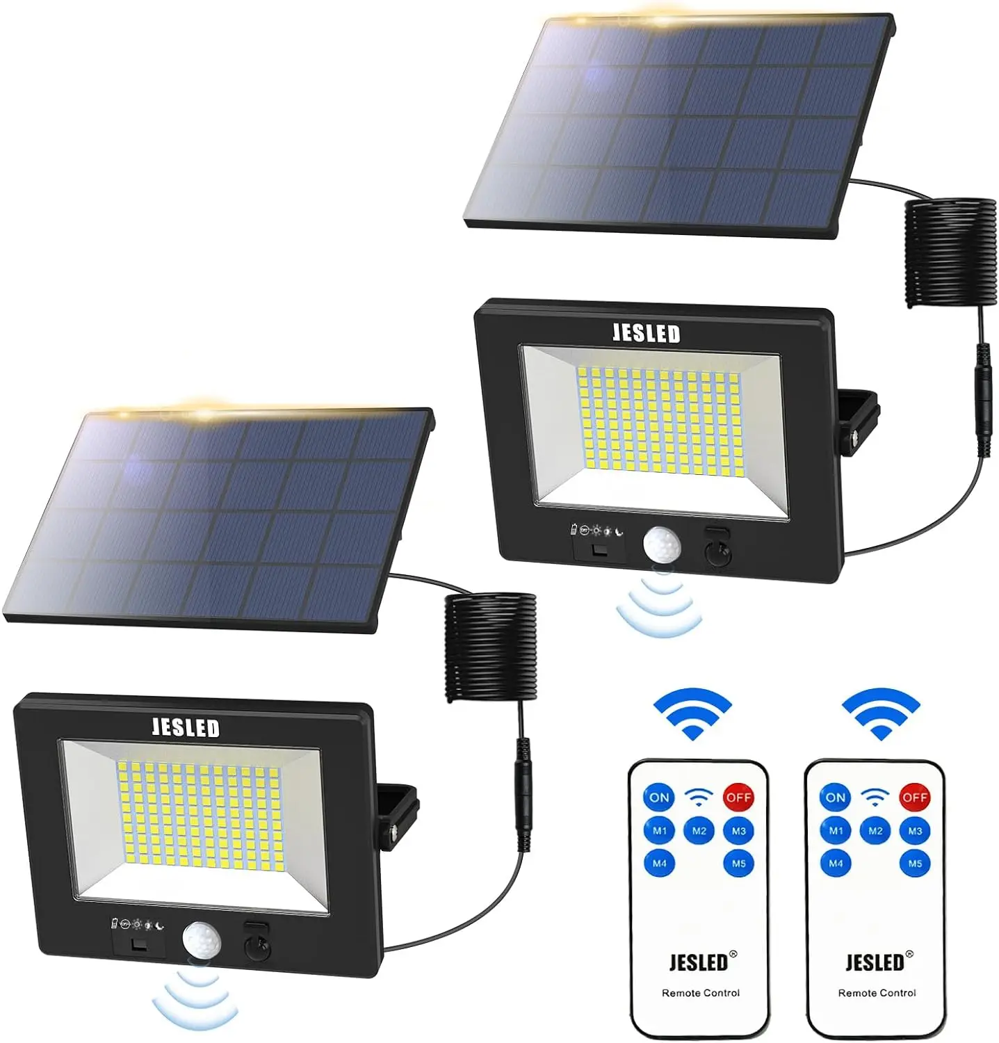 Solar Garden Lights 90 LED with Motion Sensor 3 Modes Battery Replaceable 108 LED Solar Lights Outdoor 120LED Solar Spot Lights