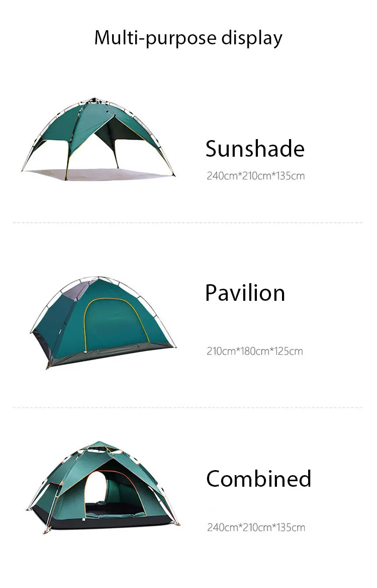 Highty Quality Suppliers Oxford Outdoor Waterproof Camping Tents For 3-4 Person Used Camping Tent