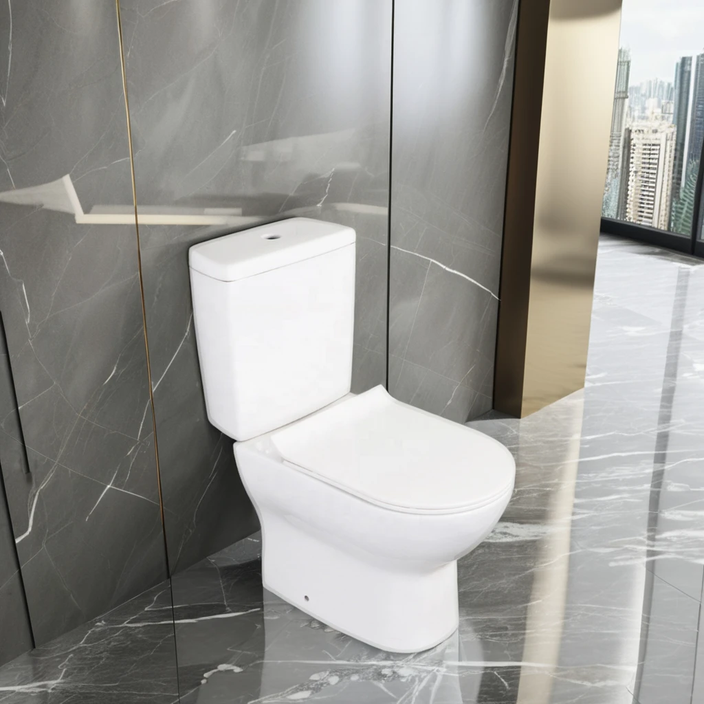 Wholesale porcelain floor mounted two piece toilet washroom water closet toilet bowl bathroom ceramic wc toilets commode