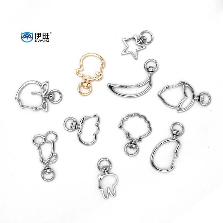 Ewang Fashionable DIY Jewelry Making Crafts Keychain with Swivel Clip Snap Hook for Cars and Keys