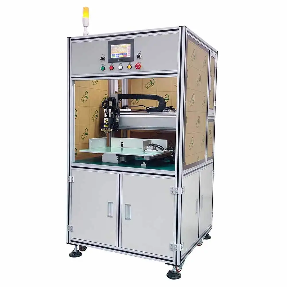 Lab 18650 Lithium Battery Pack Automatic EV Cell Pressure Adjustment Pneumatic Aluminum Rotary CNC Spot Welding Welder Machine
