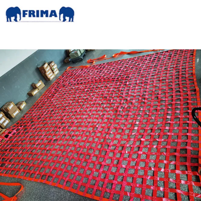 3Tons Polyester Webbing Sling Cargo Net Adjustable Cargo Net for Truck for Climbing Cargo Net