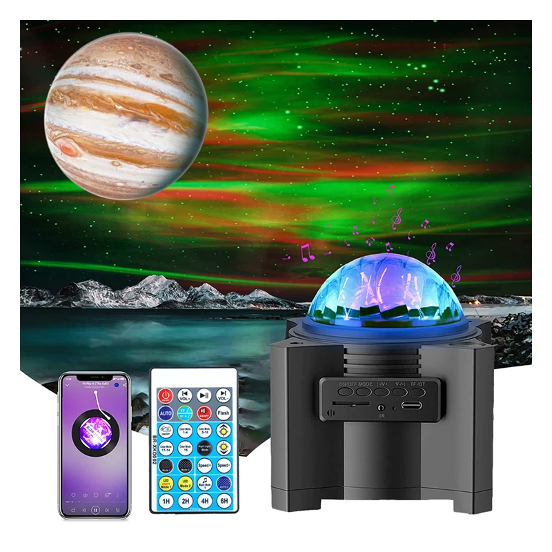 Northern Lights Projector With Music Speaker Projectors Starry Night Light For Gaming Room