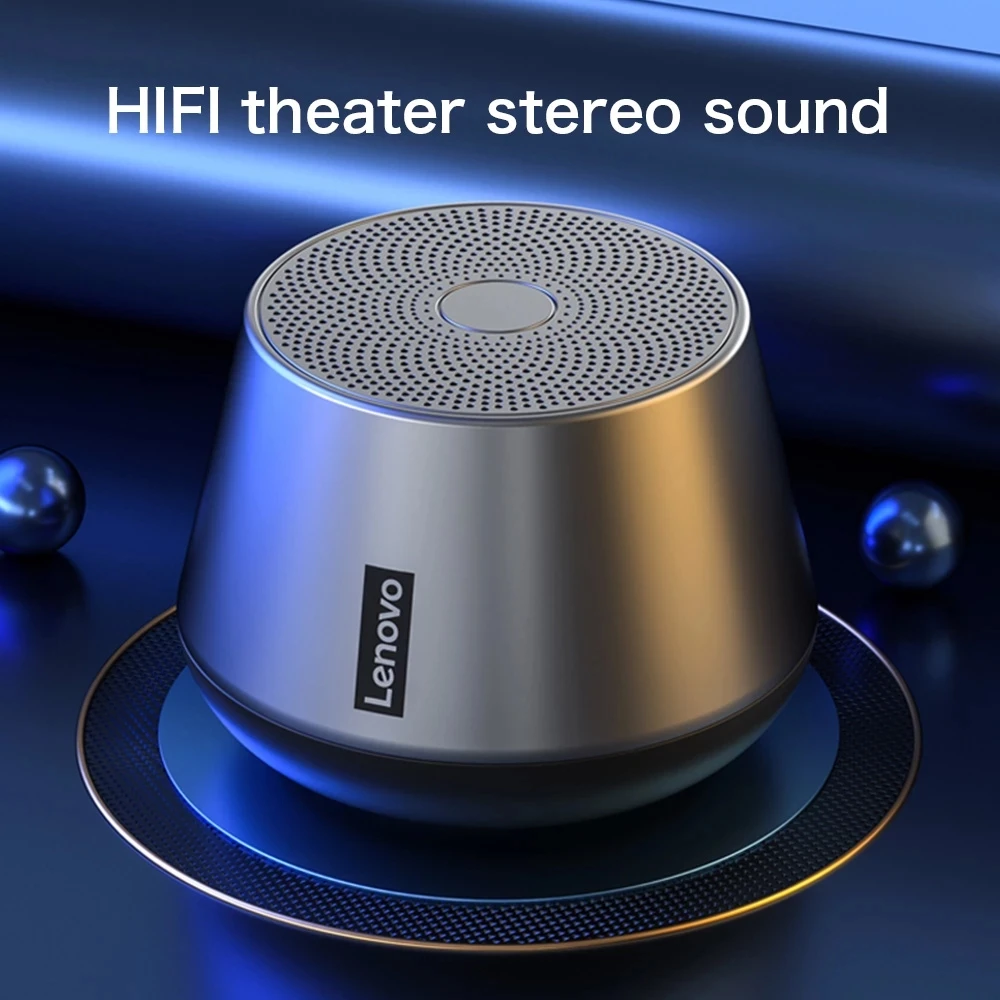 2022 New Lenovo K3 Pro Tws Bt 5.0 Metal Bass Speaker Portable Stereo Mini Wireless Speaker
