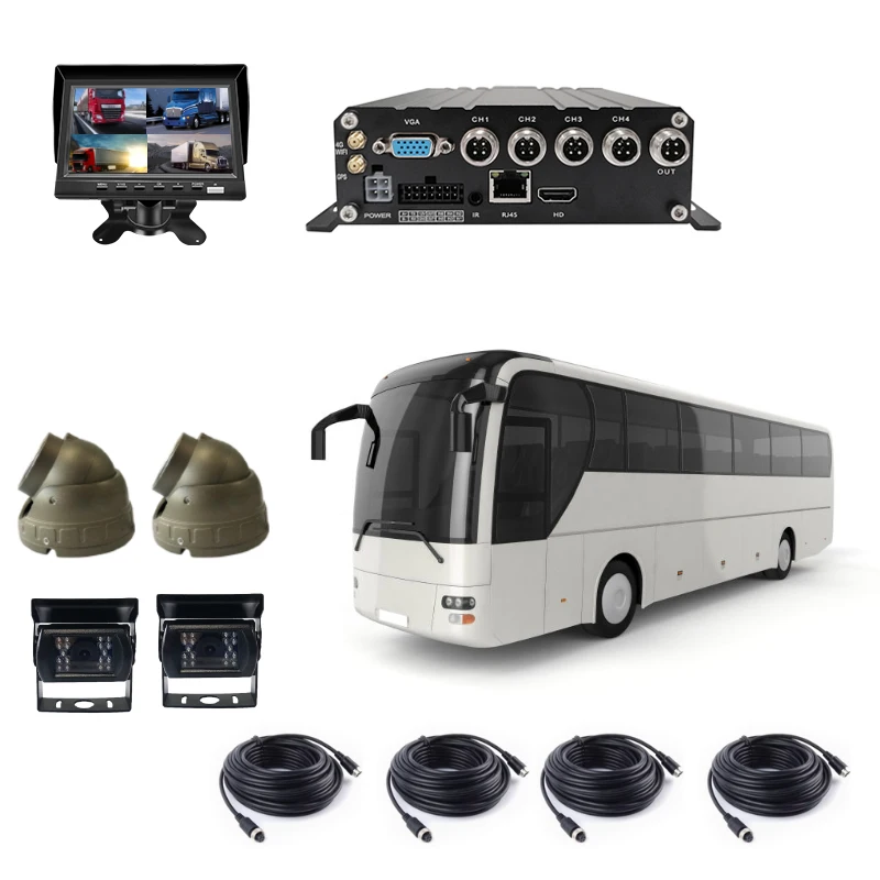 AHD 1080P 4 Channel DVR Car Mobile Car DVR 4G GPS Tracking WiFi MDVR Vehicle Digital Video Recorder for Truck Vehicle BUS MDVR