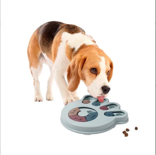 The Mold Additive Pet Feeder Trains The Dog Intellectually Interactive Feeding Toy Slow Food Turntable Dog Pan Blue Bowls 263.5