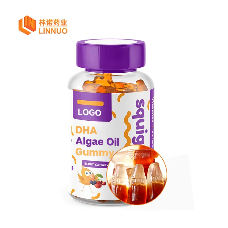 Омега 3, жевательные конфеты с ДГК, натуральное масло из водорослей, жевательные резинки, фирменная торговая марка OEM, добавки для мозга Boost