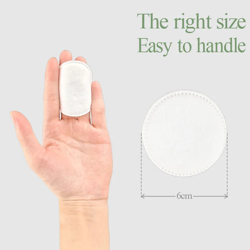 Source factory custom organic cotton material makeup remover cotton Spire process round makeup remover cotton