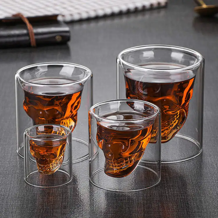 Double Wall Beer Whisky Glass Cup Stemless Cocktail Glasses Creative Wine Tumbler