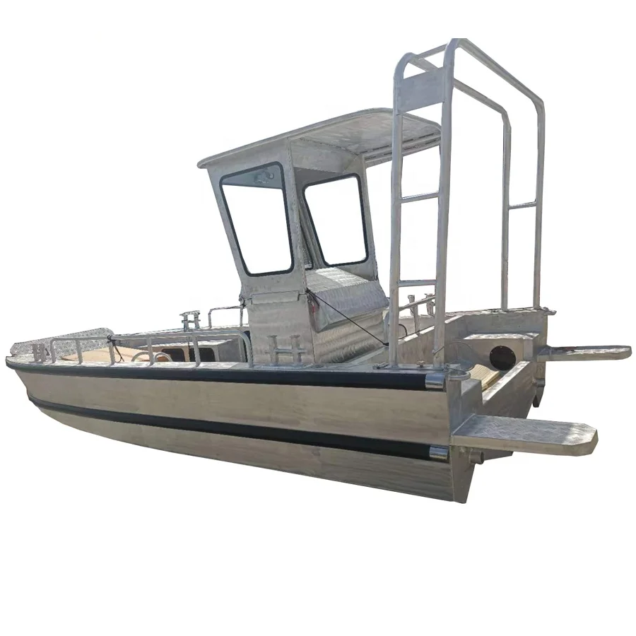 2023 Deep-v Welding Aluminum High Speed Landing Craft Fishing Work ferry  Boat  for cargo truck excavator