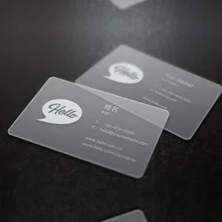 Luxury Customized Luxury Die Cut OffSet Printing Transparent Clear Square PVC Business Name Card