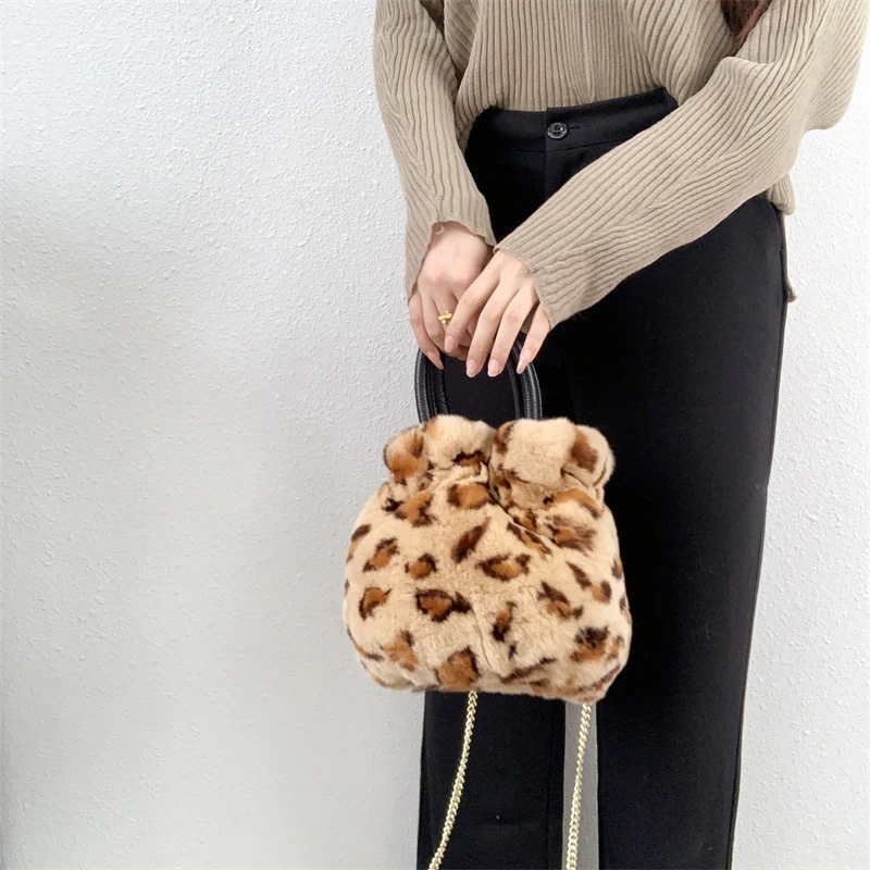 Real Rex rabbit fur tote bags women fur fashion shoulder bags custom color lady fur handbags