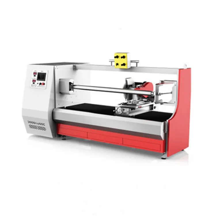 Automatic adhesive tape log roll cutting machine