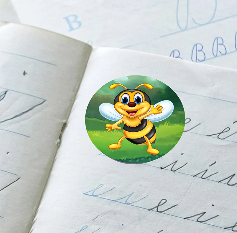 Animal Children Cartoon Reward Stickers Customized Self Adhesive Paper Sticker For Children Books