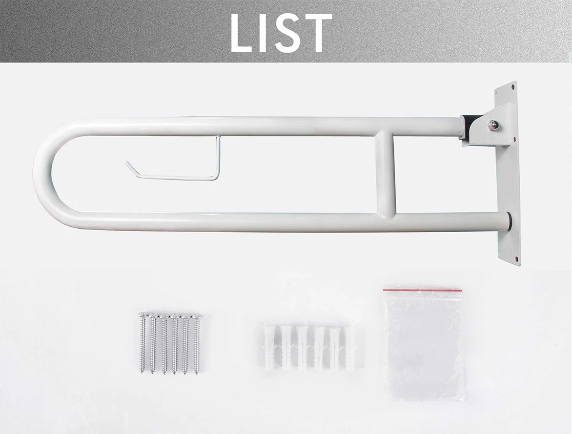 Ss304 Stainless Steel Handrail Wall Non-Slip Handle Toilet Handicap Elderly Safety Grab Bar