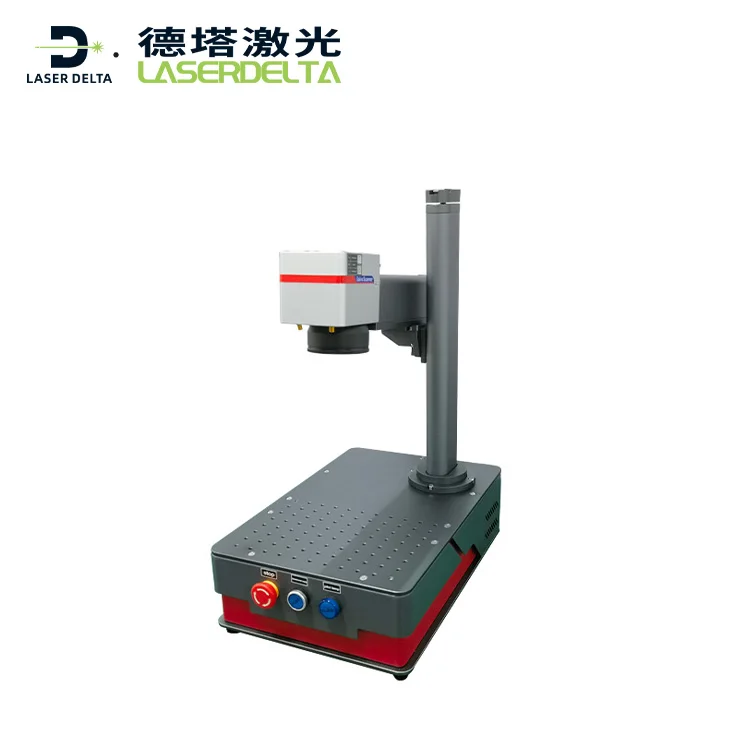 portable 20w 30w fiber laser mark machine for metal stainless steel nameplate pet tag gold silver jewelry engraving