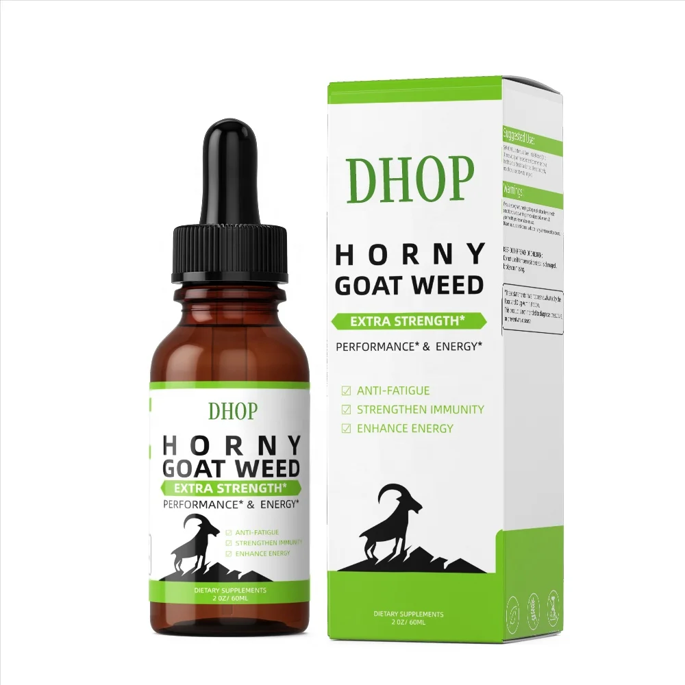 OEM Private Label Horny Goat Weed Liquid Extract men energy support Label Horny Goat Weed drop