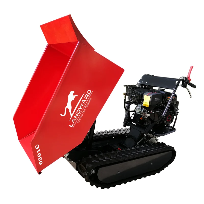 Hydraulic Mini Transporter Rubber Track Dump Truck Diesel Engine 250kg Mini Crawler Dump Truck