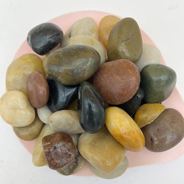 Натуральный речной камень/высокополированная галька