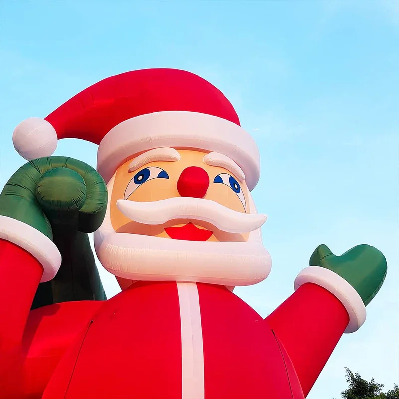 China Factory 40ft Giant Christmas Inflatables Blow Up Yard Decorations Inflatable Santa Claus For Holiday Xmas Patio Lawn