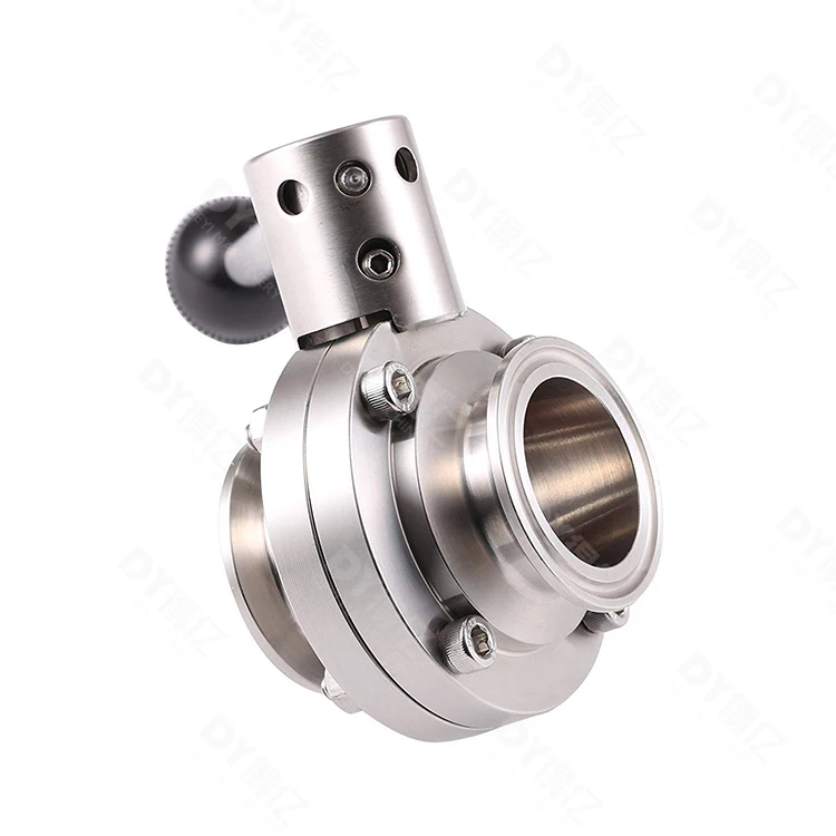 Direct Factory Sale Good Quality Stainless Steel Sanitary Butterfly Valve Quick Install Manual Control Food Grade Tri Clamp