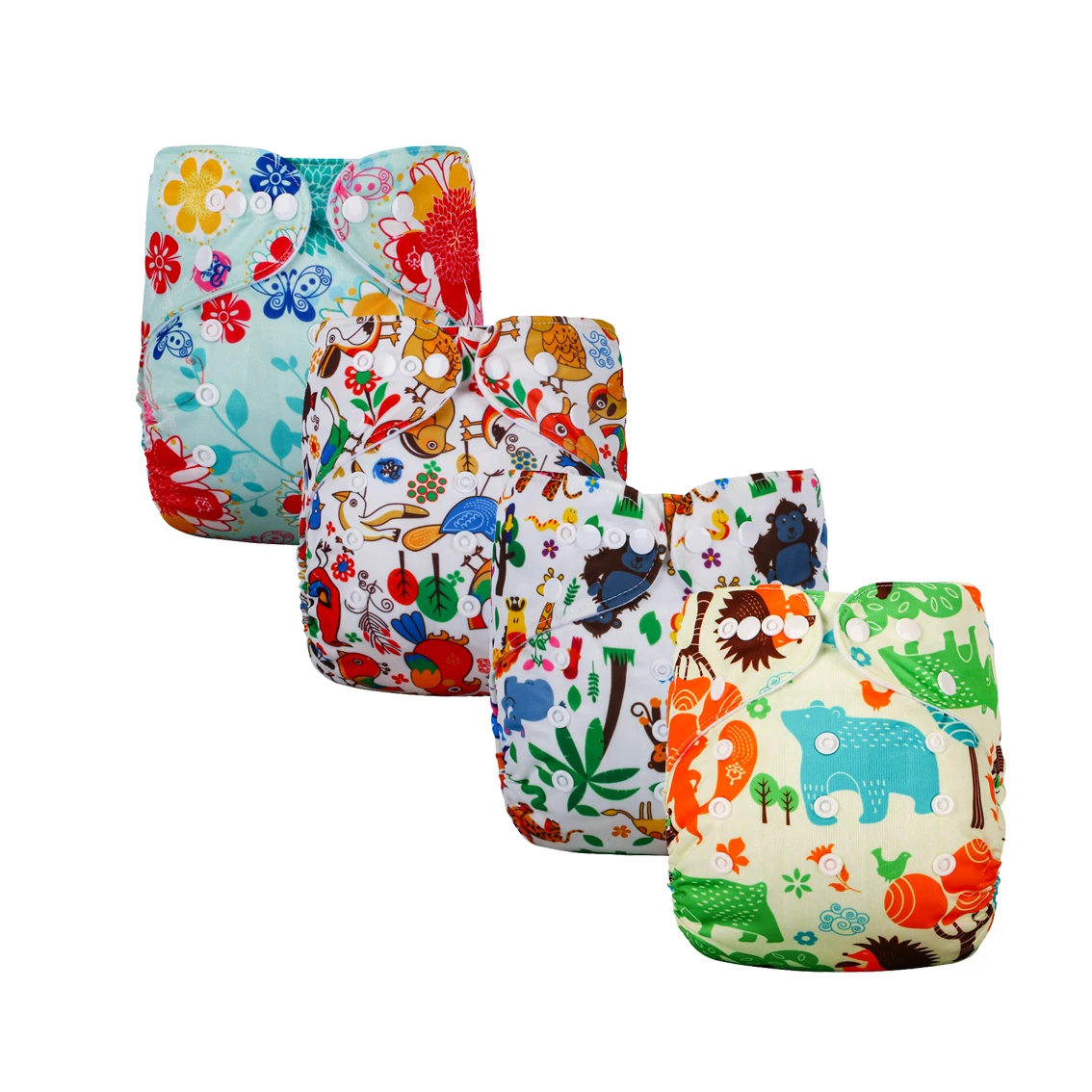 OEM Adjustable Newborn Cloth Diaper fleece/Ice silk Nappy training Pants Waterproof Reusable Diapers For Baby