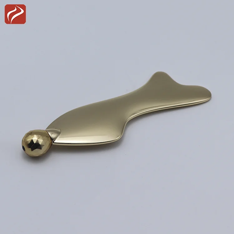 Silver Gold Rose Gold Fish Shape Gua Sha Board Beauty Tool For Face Body Massage