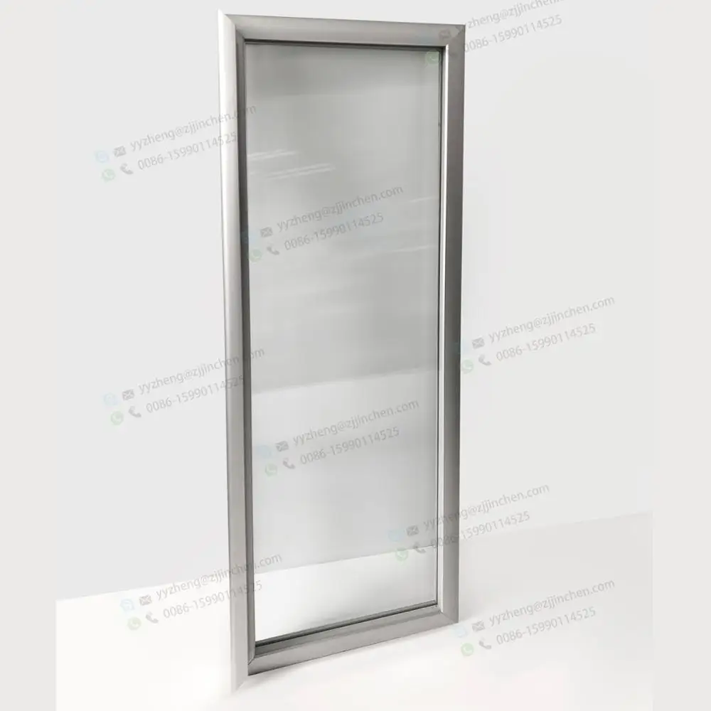 Вертикальный алюминиевый стеклянный дверной холодильник для напитков