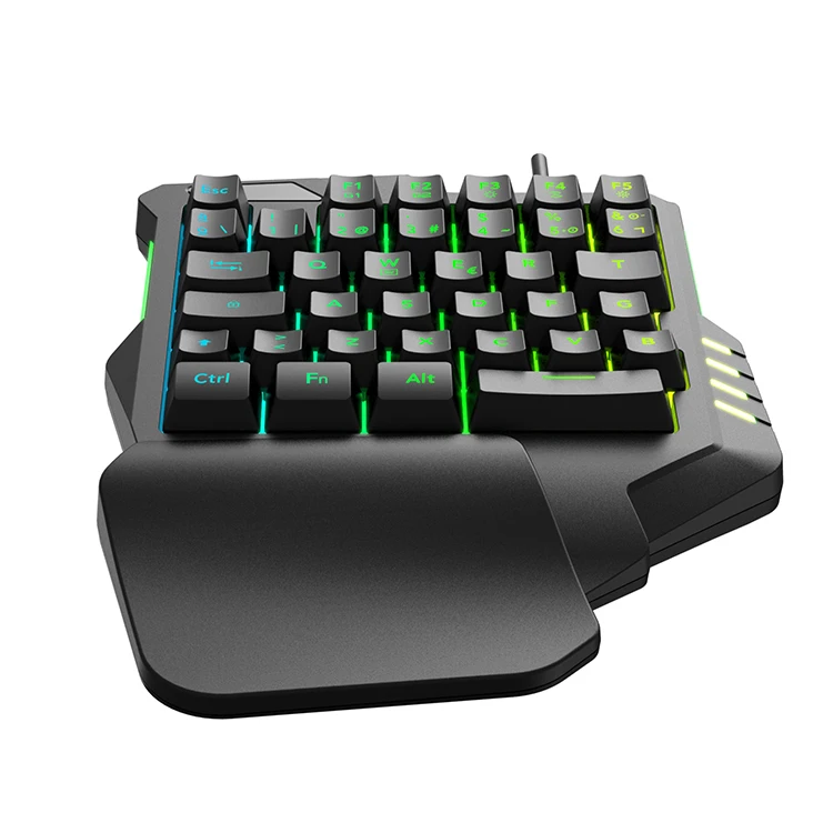  Проводная игровая клавиатура Kb513L Havit для одной руки классная мини-клавиатура с эффектом подсветки 35 клавиш планшета или
